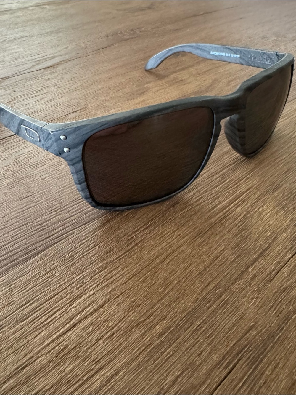 Oakley Holbrook XL Gray Woodgrain Prizm Polarized Sunglasses